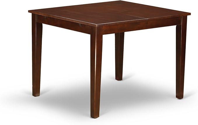 East West Furniture MLCL5-MAH-W 5 Piece Kitchen Table & Chairs Set Includes a Rectangle Dining Room Table with Butterfly Leaf and 4 Solid Wood Seat Chairs, 36x54 Inch, Mahogany