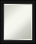 Amanti Art Black Bathroom Mirror for Over Sink, 23x19 Avon Black Rectangle Vanity Mirror, Small Casual Frame, Hangs Horizonally and Vertically, Bathroom Wall Decor, Beveled Edge