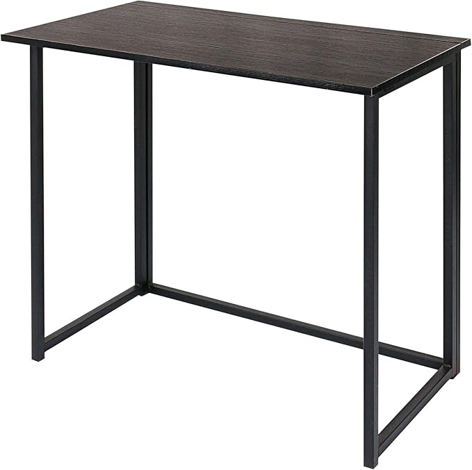 Leopard Outdoor Products Folding Computer / Laptop Table for Small Spaces, Space-Saving Home Office / Writing Desk, Compact Study Reading Foldable Desk (Black)
