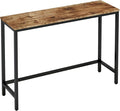 39.4” Console Table, Hallway Entrance Table Sofa Table Behind Couch, for Living Room, Entryway, Easy Assembly, Accent Table, Rustic Brown