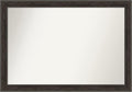 Amanti Art Brown Bathroom Mirror for Over Sink, 28x40 Shipwreck Greywash Narrow Rectangle Vanity Mirror, Large Traditional Frame, Hangs Horizonally and Vertically, Bathroom Wall Decor, Non-Beveled