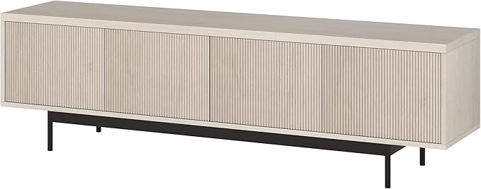 Henn&Hart Whitman, 70'' Rectangular TV Stand, Alder White