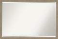 Amanti Art Brown Bathroom Mirror for Over Sink, 26x38 Florence Light Brown Rectangle Vanity Mirror, Large Casual Frame, Hangs Horizonally and Vertically, Bathroom Wall Decor, Beveled Edge from WI, USA