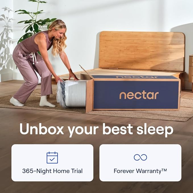 Nectar Classic 12” Cal King Mattress - Medium Firm - Contouring Memory Foam - Cooling Top Layer - Support & Pressure-Relief - Mattress in a Box - 365-Night Trial & Forever Warranty