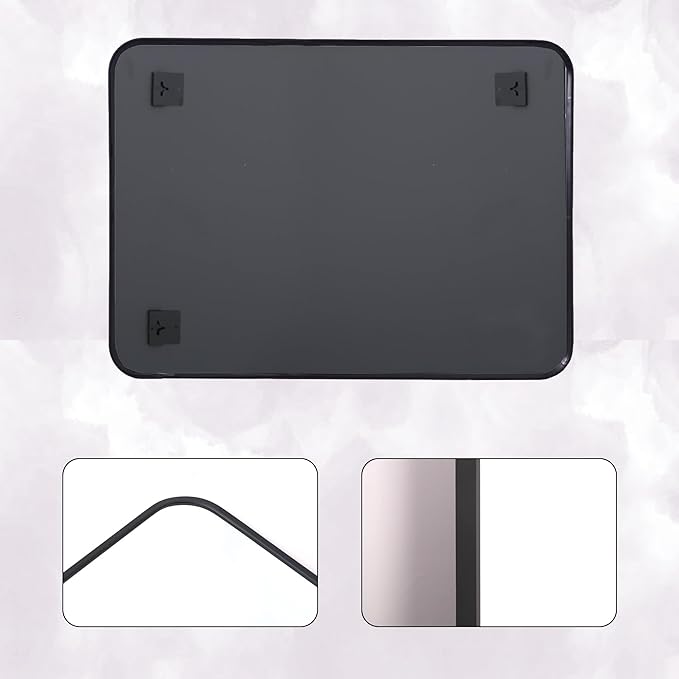 Black Vanity Mirror,30x55 Black Bathroom Mirror, Large Bathroom Mirror,Espejo para baño,Bathroom Mirrors for Over Sink,Restroom Mirror