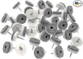 ALIMITOPIA 40pcs Screw-on Furniture Felt Pad Chair Glide Slider Hardwood Floor Protector for Wooden Leg Feet of Chair Table Furniture(Φ20mm or 0.8";White)
