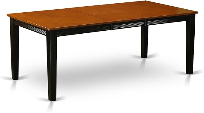 East West Furniture QUPF5-BCH-W 5 Piece Dining Table Set for 4 Includes a Rectangle Kitchen Table with Butterfly Leaf and 4 Kitchen Dining Chairs, 40x78 Inch, Black & Cherry