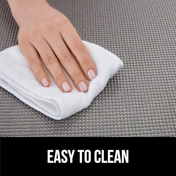 GORILLA GRIP powerGRIP Drawer Shelf and Cabinet Liner, Thick Strong Hold, Non-Adhesive Liners Protect Kitchen Cabinets and Cupboard, Bathroom Drawers, Easy Install, Breathable Mat, 17.5" x30', Black