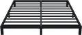 7 Inch Queen Bed Frame No Box Spring Need, Low Profile Metal Platform Bed Frame Queen Size, Heavy Duty Support Bedframes, Easy Assembly