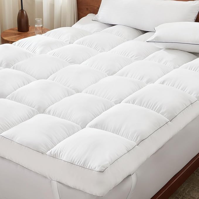 Decroom 5 Inch Memory Foam Mattress Topper Twin Size, Filled with Breathable Memory Foam Pillow Topper, Soft Fluffy Supportive Bed Mattress Pad for Back Pain Relief, 75x39x5 Inch