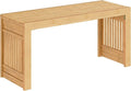 HOOBRO Dining Bench, 35 inch Bamboo Entryway Bench, Farmhouse Kitchen Table Bench, Outdoor Bench, Solid Bamboo Dining Room Benches for Kitchen, Living Room, Hallway, Bedroom, Natural YL16CD01