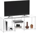 Eglaf Acrylic 55 Inch TV Stand - 3-Tier Entertainment Center - Clear TV Console Table with Open Storage Shelves, for Living Room, Bedroom - 55.1'' L x 15.7'' W x 22.4'' H, (TVs up to 60 Inch)