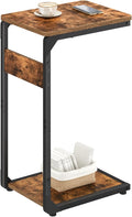Narrow C-Shaped End Table, Small Side Table for Couch, Sofa TV Tray Table for Living Room, Bedroom, Bedside ET-YB-BR1