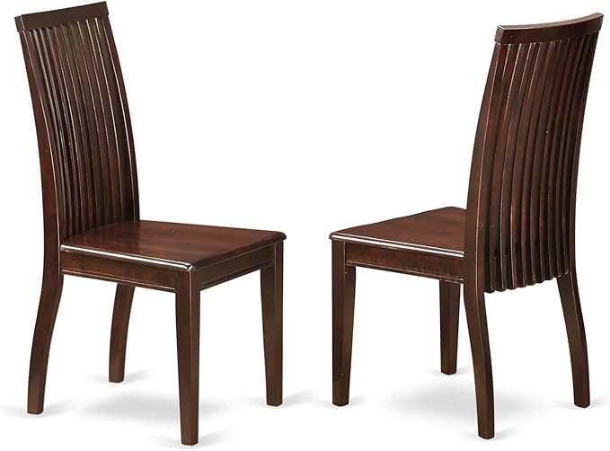 East West Furniture DOIP5-MAH-W 5 Piece Dining Room Furniture Set Includes a Rectangle Kitchen Table with Butterfly Leaf and 4 Dining Chairs, 42x78 Inch, Mahogany