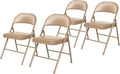 OEF Furnishings OEF950 Series Vinyl Padded Steel Folding Chairs (4-Pack, Beige)