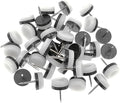 ALIMITOPIA 40pcs Furniture Glide Nail-in Thickened Nylon Chair Glide Slider Furniture Pad Floor Protector for Wooden Furniture Chair Tables Leg Feet(Φ20mm or 0.8";White)
