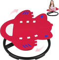 Kids Sensory Swivel Chair, Autism Spinning Chair for Kids Sensory, Autism Sensory Products Sit and Spin 360° Spinning Seat for Autistic ADHD Kids Indoor Outdoor Play (Red)
