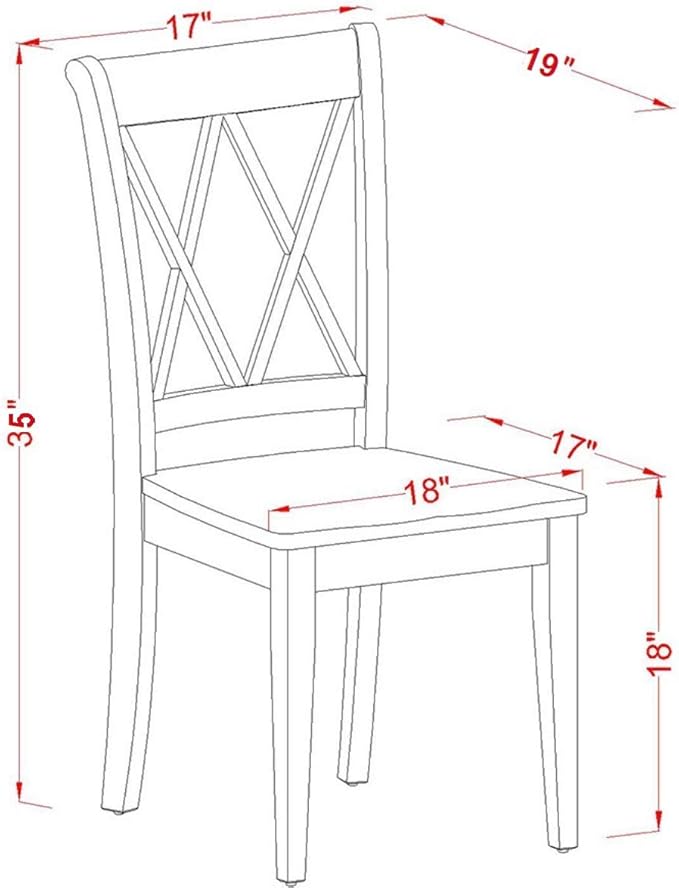 East West Furniture DUCL7-MAH-C 7 Piece Dining Set Consist of a Rectangle Dinner Table and 6 Linen Fabric Kitchen Dining Chairs, 36x60 Inch, Mahogany