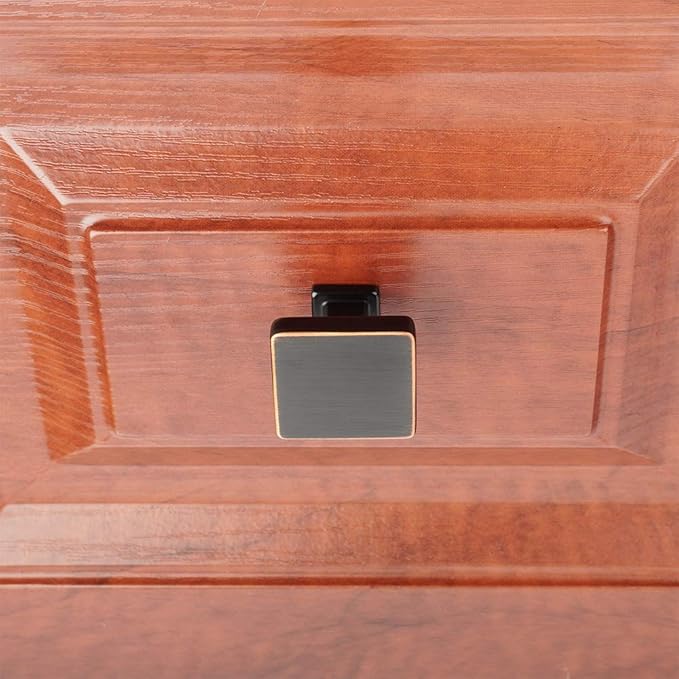 KOOFIZO 30 Pack Oil Rubbed Bronze Cabinet Knobs Bronze Drawer Knobs K08 Square Single Hole Cabinet Pulls for Cabinets Drawer Dresser Cupboard Bedroom Closet Bathroom Vanity