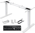 HUANUO Electric Standing Desk Frame with 265 lbs Dual Motor,Thick T-Shaped Desk Legs Made of Automotive-Grade Steel,for Max 90″x31.5″ Desktop, Height Adjustable Desk Frame for Home Office,Frame Only