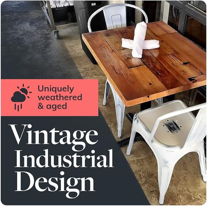 Reclaimed Wood Table Top - Rustic Recycled Wooden Piece Perfect for Signs, Counters, Kitchens Table Tops (Reclaimed Wood Table Top - Economy, 24" x 48")