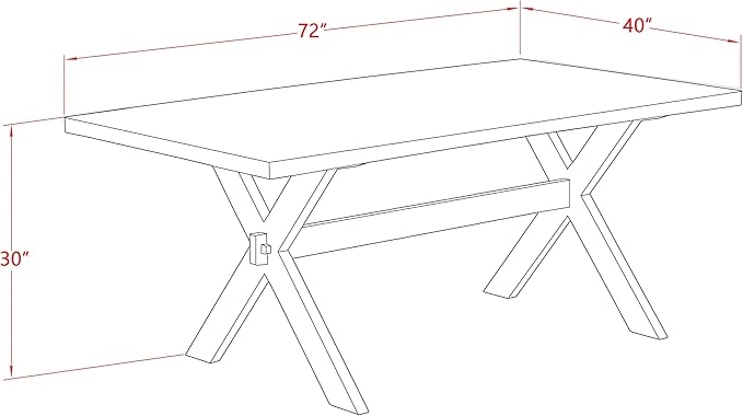 East West Furniture X027SI215-6 6 Piece Kitchen Table Set Contains a Rectangle Dining Table with X-Legs and 4 Baby Blue Linen Fabric Upholstered Chairs with a Bench, 40x72 Inch, Multi-Color