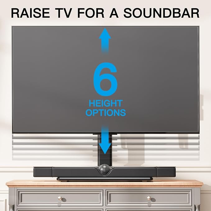 PERLESMITH Universal Swivel TV Stand-Table Top TV Stand for 32-65 inch TV-Height Adjustable TV Base with Heavy-Duty Tempered Glass Base, VESA 400x400mm up to 88lbs, PSTVS17