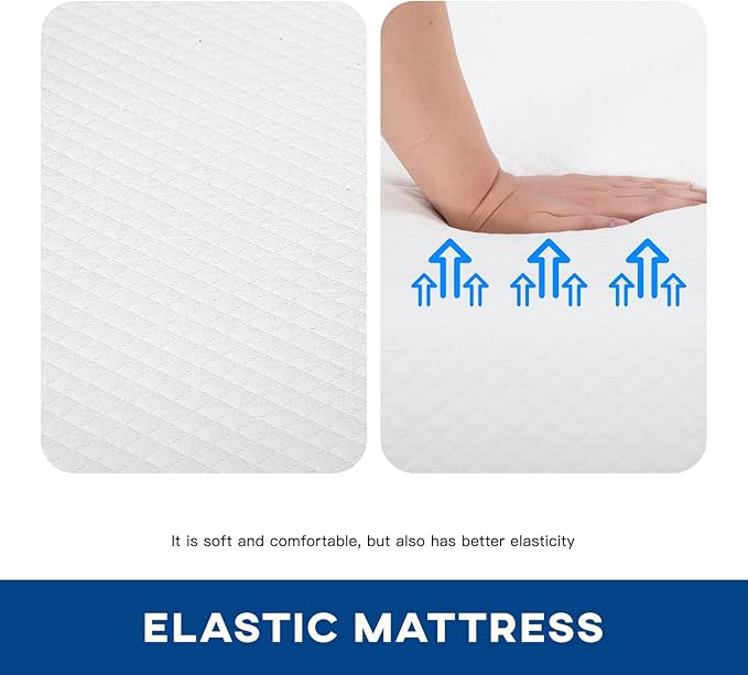FDW | 6 Inch King Mattress | Medium Firm | Gel Memory Foam Mattress | White | Bed in a Box, CertiPUR-US Certified | Pressure Relief, Cooling Ventilated Foam | Washable Removable Cover