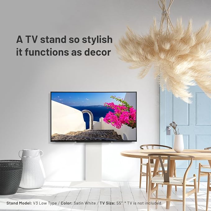 WALL V3 High Type | Sleek 32-80 Inch Universal Ultra Thin TV Stand | Satin Black | for Living Room and Bedroom, Space Saving, Adjustable Mount, No Drill, Japan-Engineered Design