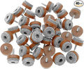 ALIMITOPIA 40pcs Screw-on Furniture Felt Pad Chair Glide Slider Hardwood Floor Protector for Wooden Leg Feet of Chair Table Furniture(Φ24mm or 0.95";Brown)
