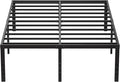 EMODA 20 Inch King Bed Frame No Box Spring Needed, Heavy Duty Tall Metal Platform with Large Storage Space, Noise Free, Easy Assembly, Black