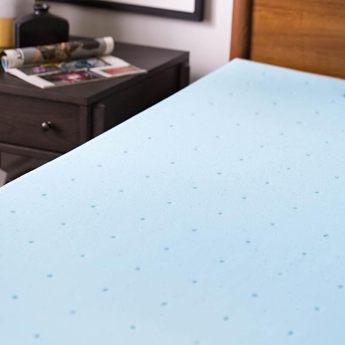 LUCID 3-inch Ventilated Gel Memory Foam Mattress Topper - California King