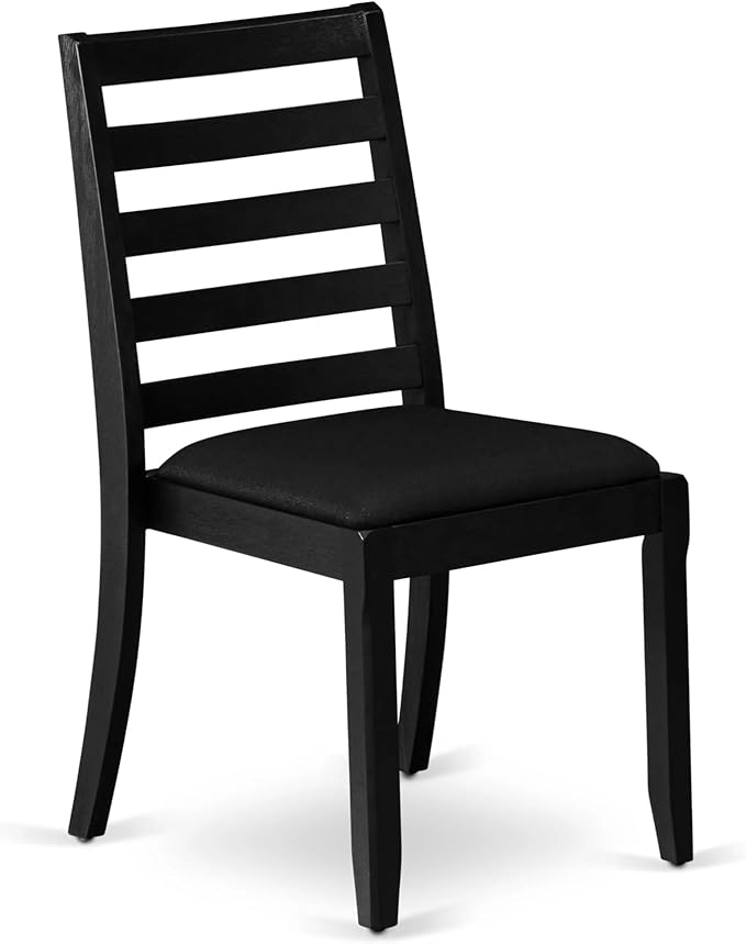 X07X1-B06-24 9-pc Modern Dining Room Table Set a Rectangular Dining Table and 2 wooden Benches and 7 Black Polyester Stackable Chair, 39x120 Inch, Wire Brushed Black
