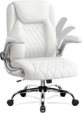 COMHOMA Leather Office Chair Ergonomic Computer Gaming Chair with Comfy Back Support, Executive Mid-Back,Small Gmaing Chair with Adjustable Armrests, for Short People Use, Rolling Swivel for Adults