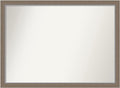 Amanti Art Black Bathroom Mirror for Over Sink, 29x40 Eva Black Silver Thin Rectangle Vanity Mirror, X-Large Modern Frame, Hangs Horizonally and Vertically, Bathroom Wall Decor, Non-Beveled Edge