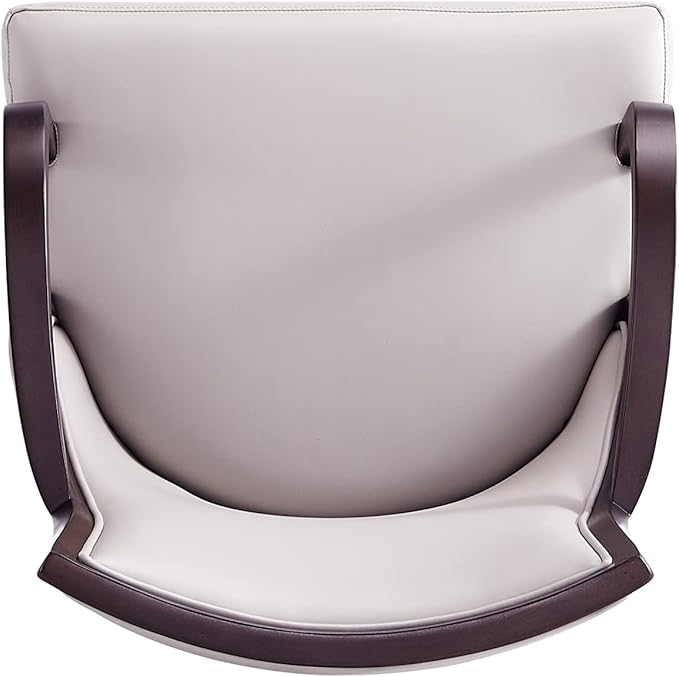 Manhattan Comfort Grand Faux Leather 8-Piece Dining Chairs in Light Grey