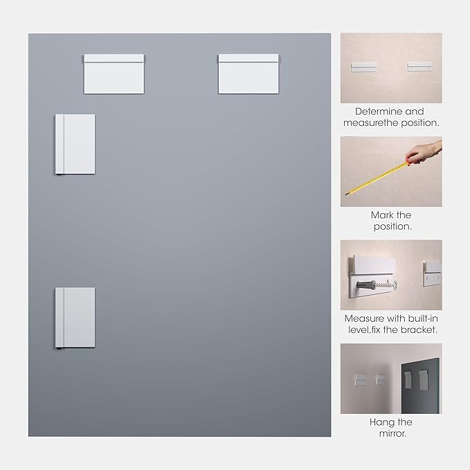Hasipu Bathroom Mirror for Wall Vanity Mirror 20"x28"-2pcs, Frameless Mirror for Bathroom Sink, Rectangle Modern Horizontal or Vertical
