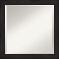 Amanti Art Brown Wall Mirror 24x24 Furniture Espresso Narrow Square Bathroom Mirror for Wall Decor Living Room, Medium Casual Frame, Hangs Horizonally and Vertically, Bathroom Decor, Beveled Edge