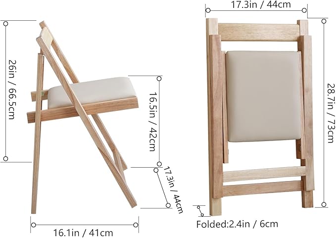 Wood Drop Leaf Folding Dining Table with 2 Drawers and 4 Wheels, Wood Padded Folding Chairs Set of 2, Space Saving Dining Table with 2 Chairs