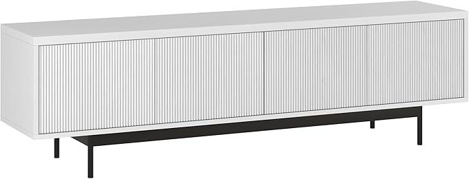 Henn&Hart Whitman, 70'' Rectangular TV Stand, White