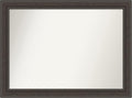 Amanti Art Brown Bathroom Mirror for Over Sink, 33x44 Shipwreck Greywash Rectangle Vanity Mirror, X-Large Traditional Frame, Hangs Horizonally and Vertically, Bathroom Wall Decor, Non-Beveled Edge