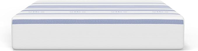 Vibe Gel Memory Foam Mattress, Fiberglass Free, 12-Inch CertiPUR-US Certified Bed-in-a-Box, California King, White