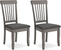 Signature Design by Ashley Shullden Casual Dining Room Side Chair with Spindle Back, 2 Count, Gray