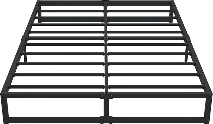 12 Inch Full Size Bed Frame No Box Spring Needed, Heavy Duty Metal Platform Beds with Sturdy Steal Slats for Mattress Foundation, Easy Assembly, Noise Free, Black