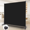 Room Divider Single Panel Privacy Screen W/Wheels, 71'' Wide Portable Room Divider Screen, Upgrade Fabric Wall Divider for Room Separation, Freestanding Partition Room Dividers for Home Office Studio