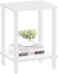 TUTOTAK End Table, Side Table, Nightstand, 2-Tier Storage Shelf, Sofa Side Table for Small Space, Living Room, Bed Room V1TB01BW034