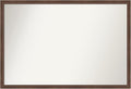 Amanti Art Brown Bathroom Mirror for Over Sink, 26x38 Florence Light Brown Rectangle Vanity Mirror, Large Casual Frame, Hangs Horizonally and Vertically, Bathroom Wall Decor, Non-Beveled Edge
