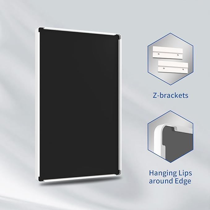 WEER White Bathroom Mirror 48X36 Inch, Rounded Rectangle White Metal Frame Mirror, Matte White Bathroom Vanity Mirror with Tempered Glass, Anti-Rust, Hangs Horizontally or Vertically