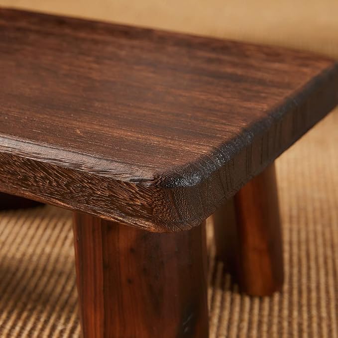 Wooden Stool, Bedside Step Stool, Step Ladder for Kitchen & Bathroom, Foot Rest Stool, Super Sturdy Hold Up to 500 LBS (14.2"x10.6"x7.1")