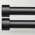 2 Pack Curtain Rods for Windows 28 to 48 Inch(2.3-4ft), 1 Inch Black Adjustable Heavy Duty Curtain Rod Set, Modern Outdoor Drapery Rods for Patio Bedroom, Size 32"- 60"